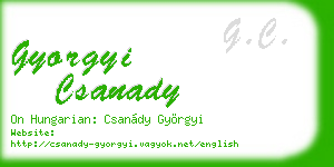 gyorgyi csanady business card